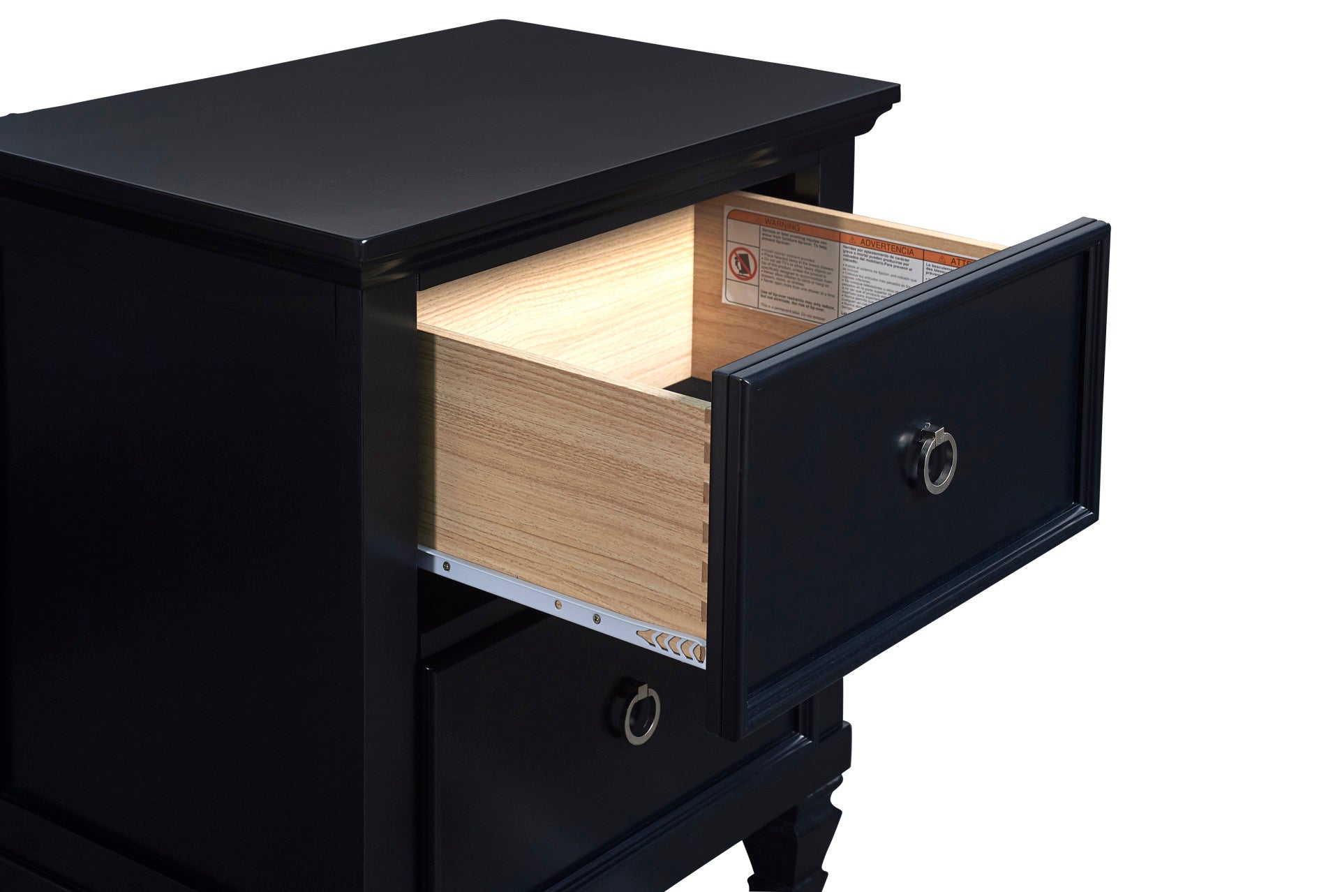 New Classic - TAMARACK BLACK NIGHTSTAND - Wood - Nightstands - Additional View 4