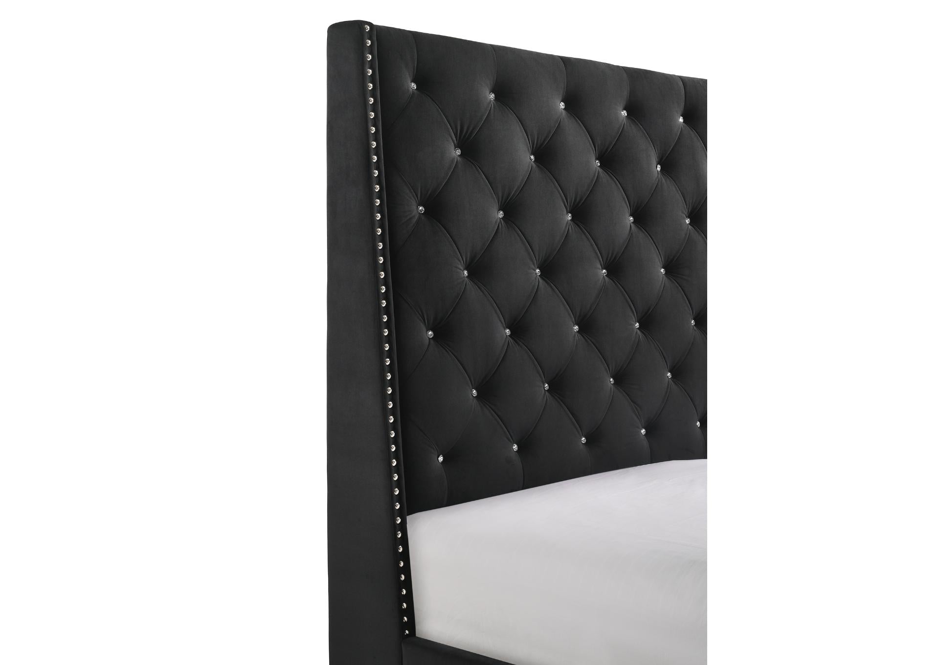 Chantilly Queen Bed - Black - Additional View 1