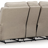 Ashley Furniture - Lavenhorne Reclining Loveseat With Console - Pebble - Pearl Silver Faux Leather - Loveseats - Additional View 4