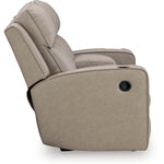 Ashley Furniture - Lavenhorne Reclining Loveseat With Console - Pebble - Pearl Silver Faux Leather - Loveseats - Additional View 5