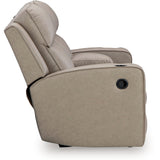 Ashley Furniture - Lavenhorne Reclining Loveseat With Console - Pebble - Pearl Silver Faux Leather - Loveseats - Additional View 5