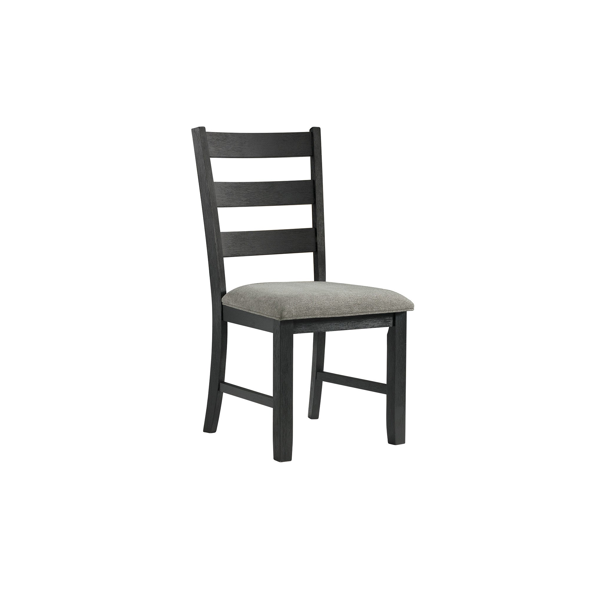 Elements International - Martin 5 Piece Dining Set - Dark Gray Wood|Fabric - Dining Room Sets - Additional View 3