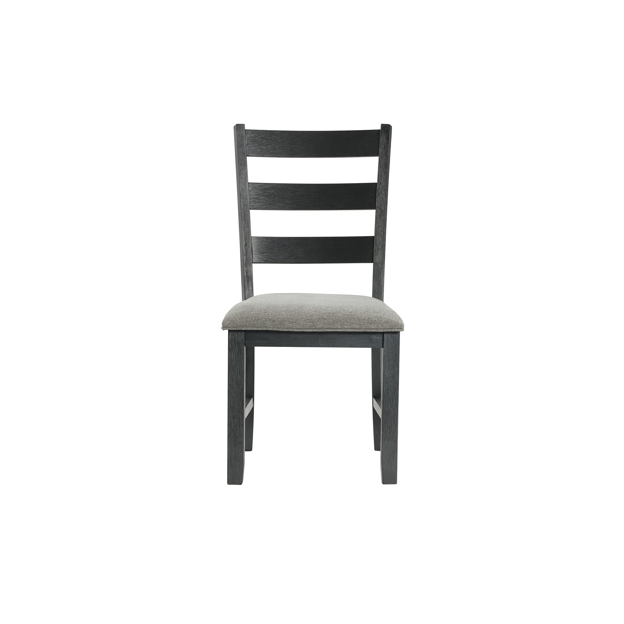 Elements International - Martin 5 Piece Dining Set - Dark Gray Wood|Fabric - Dining Room Sets - Additional View 4