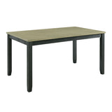 Elements International - Martin 5 Piece Dining Set - Dark Gray Wood|Fabric - Dining Room Sets - Additional View 8