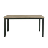 Elements International - Martin 5 Piece Dining Set - Dark Gray Wood|Fabric - Dining Room Sets - Additional View 9