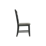 Elements International - Martin 5 Piece Dining Set - Dark Gray Wood|Fabric - Dining Room Sets - Additional View 11