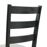 Elements International - Martin 5 Piece Dining Set - Dark Gray Wood|Fabric - Dining Room Sets - Additional View 15