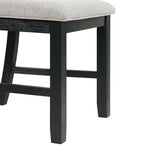 Elements International - Martin 5 Piece Dining Set - Dark Gray Wood|Fabric - Dining Room Sets - Additional View 16