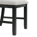 Elements International - Martin 5 Piece Dining Set - Dark Gray Wood|Fabric - Dining Room Sets - Additional View 16