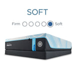 Tempur Sealy - Luxe Breeze 2.0 Soft Twin Xl Mattress - Black|White Fabric - Mattresses