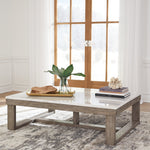 Ashley Furniture - LOYASKA COCKTAIL TABLE - Dark Brown Marble/Stone - Tables - Additional View 1
