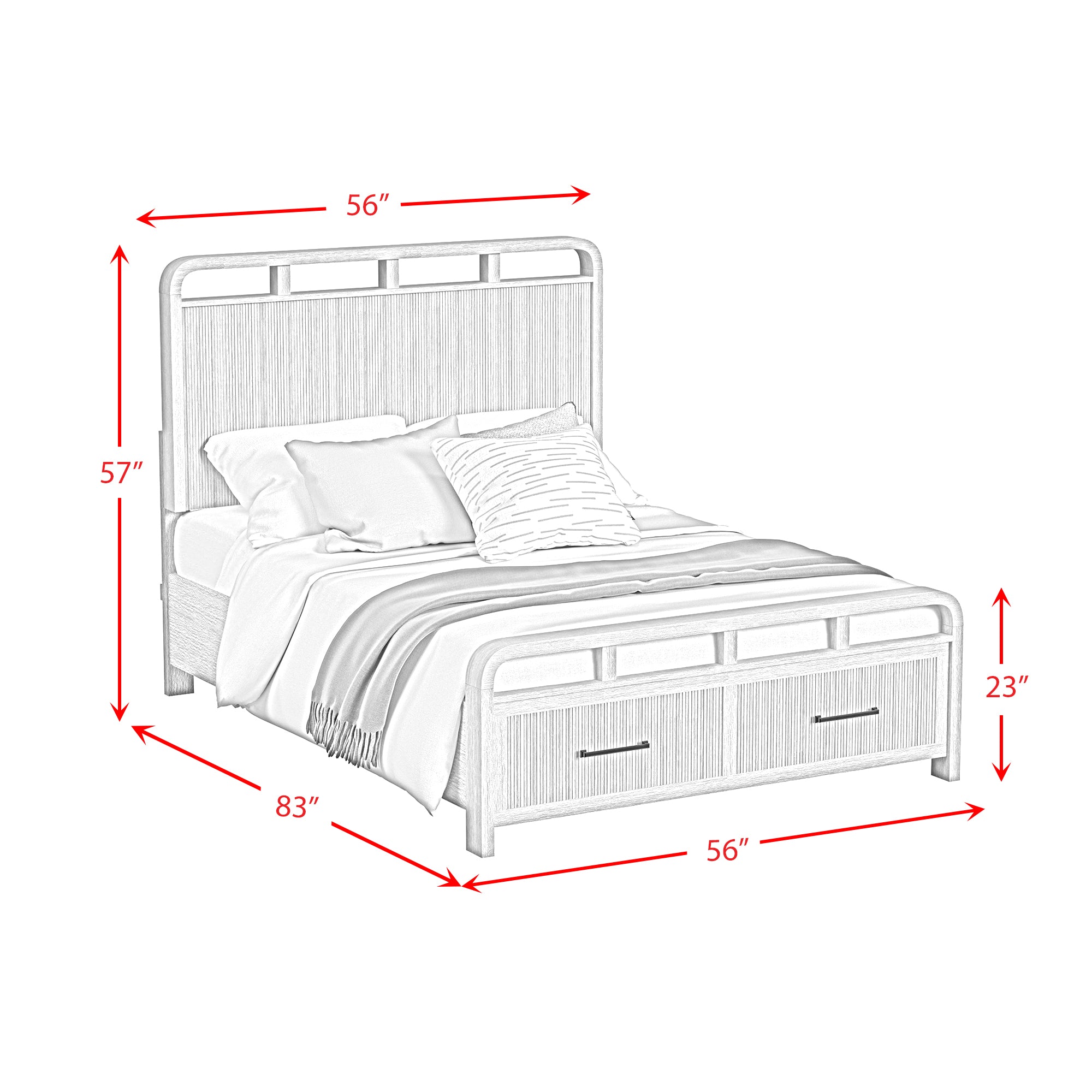 Elements International - RIDGEMONT BLACK FULL BED - Wood - Beds - Additional View 1