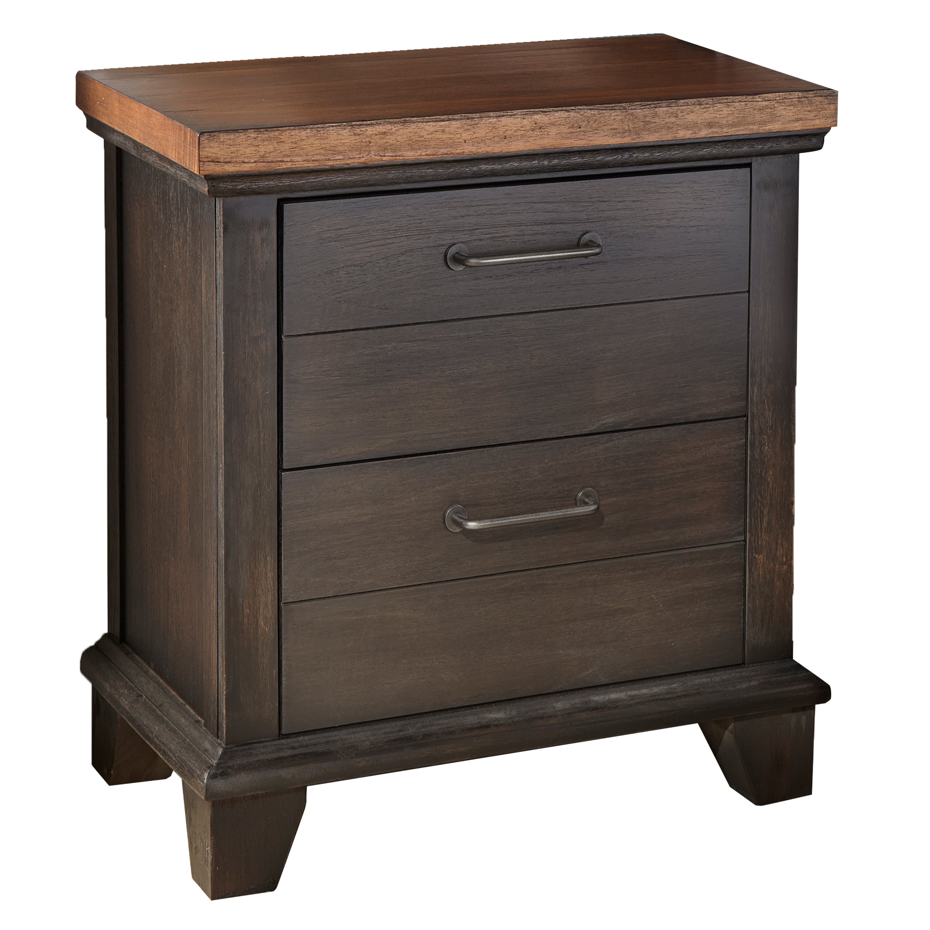 Steve Silver Furniture - BEAR CREEK BROWN NIGHTSTAND - Dark Brown Wood - Nightstands