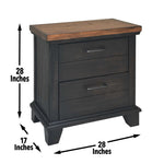 Steve Silver Furniture - BEAR CREEK BROWN NIGHTSTAND - Dark Brown Wood - Nightstands - Additional View 1