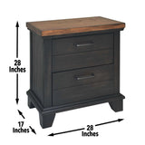 Steve Silver Furniture - BEAR CREEK BROWN NIGHTSTAND - Dark Brown Wood - Nightstands - Additional View 1