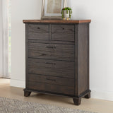 Steve Silver Furniture - BEAR CREEK BROWN NIGHTSTAND - Dark Brown Wood - Nightstands - Additional View 2