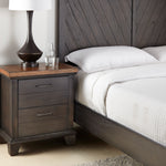 Steve Silver Furniture - BEAR CREEK BROWN NIGHTSTAND - Dark Brown Wood - Nightstands - Additional View 3