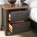 Steve Silver Furniture - BEAR CREEK BROWN NIGHTSTAND - Dark Brown Wood - Nightstands - Additional View 4