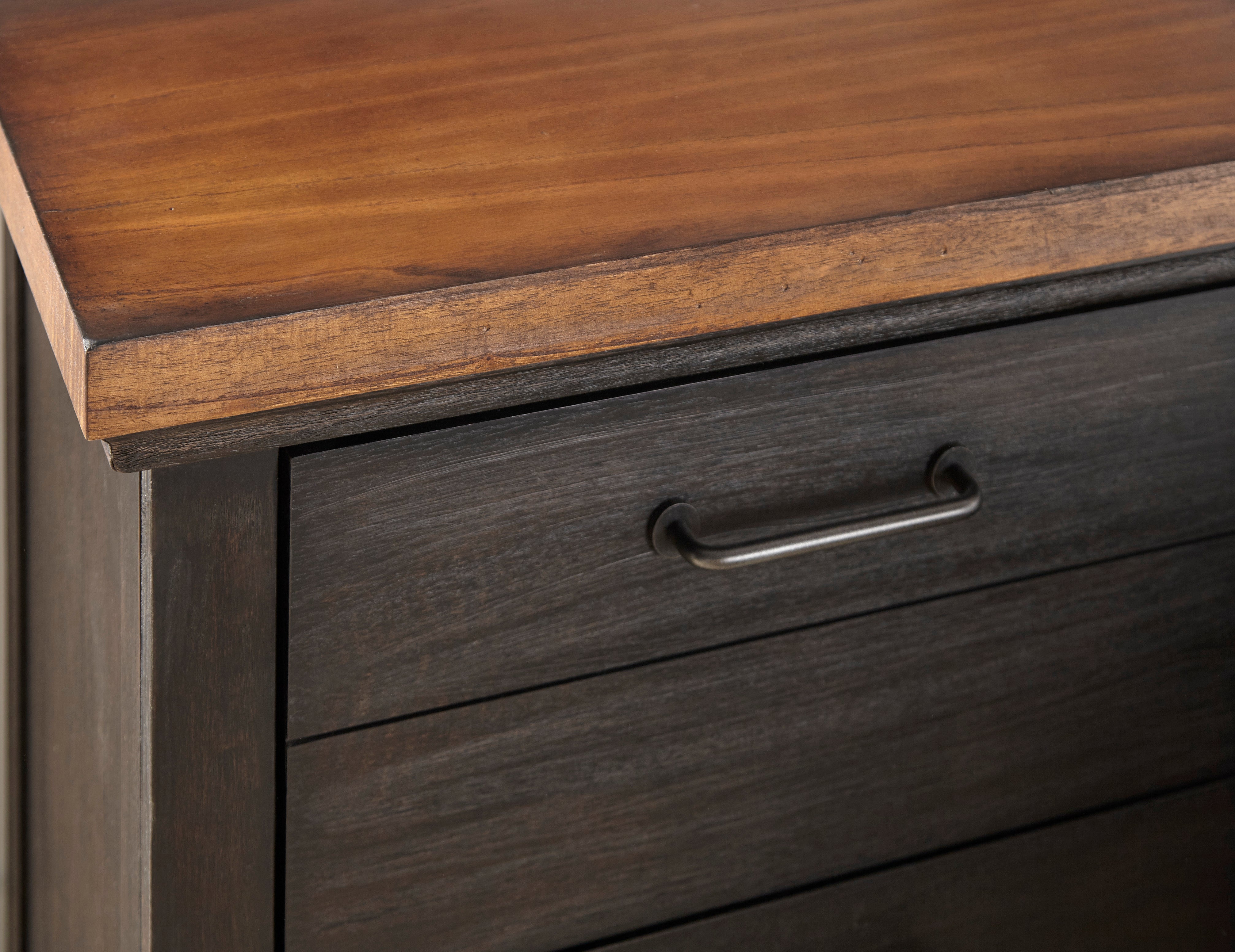 Steve Silver Furniture - BEAR CREEK BROWN NIGHTSTAND - Dark Brown Wood - Nightstands - Additional View 5