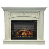 Milan White Fireplace With Insert