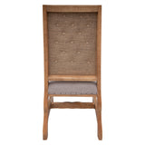 International Furniture Direct - Marquez Dining Chair - Tufted - Light Brown Wood|Fabric - Chairs - Additional View 1