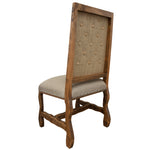 International Furniture Direct - Marquez Dining Chair - Tufted - Light Brown Wood|Fabric - Chairs - Additional View 2