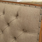 International Furniture Direct - Marquez Dining Chair - Tufted - Light Brown Wood|Fabric - Chairs - Additional View 4