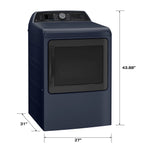 GE SAPPHIRE BLUE ELECTRIC 7.3CU DRYER WITH STEAM - Dryers - Additional View 3