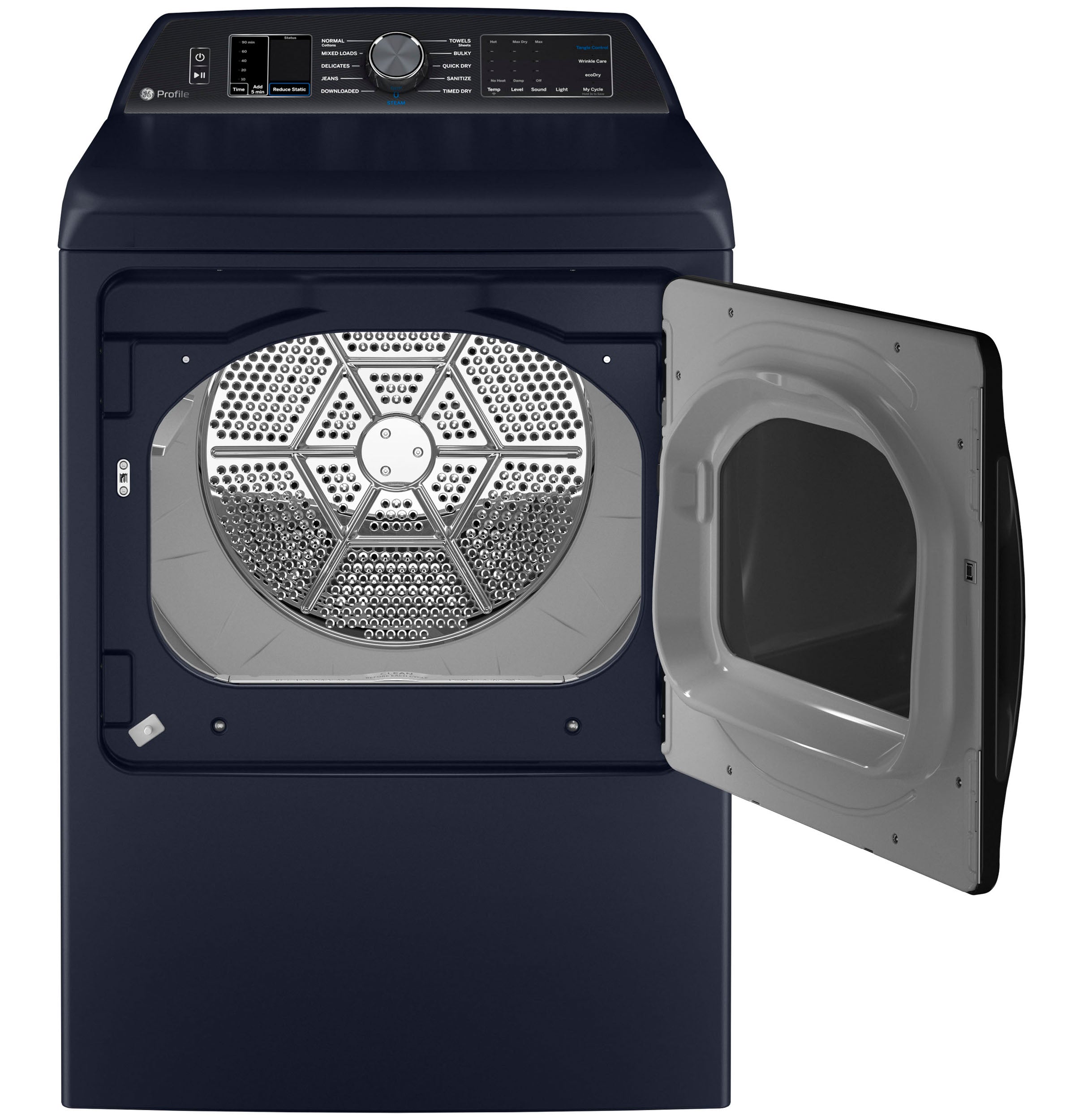 GE SAPPHIRE BLUE ELECTRIC 7.3CU DRYER WITH STEAM - Dryers - Additional View 4