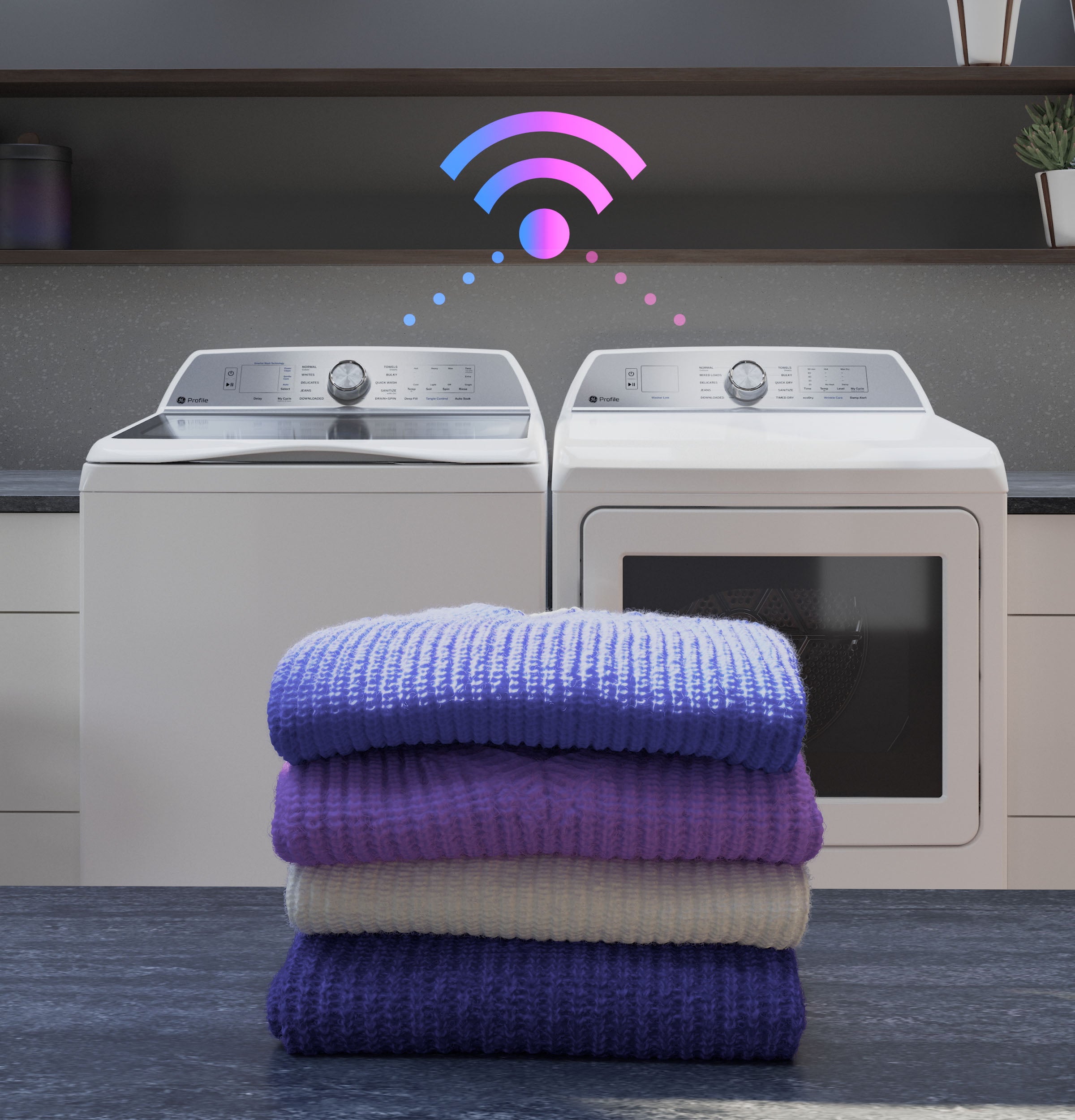 GE SAPPHIRE BLUE ELECTRIC 7.3CU DRYER WITH STEAM - Dryers - Additional View 9
