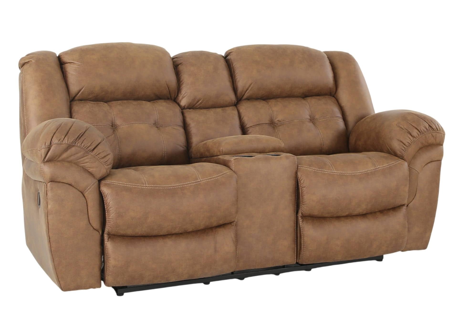 HAYGEN ALMOND RECLINING LOVESEAT WITH CONSOLE - Additional View 1