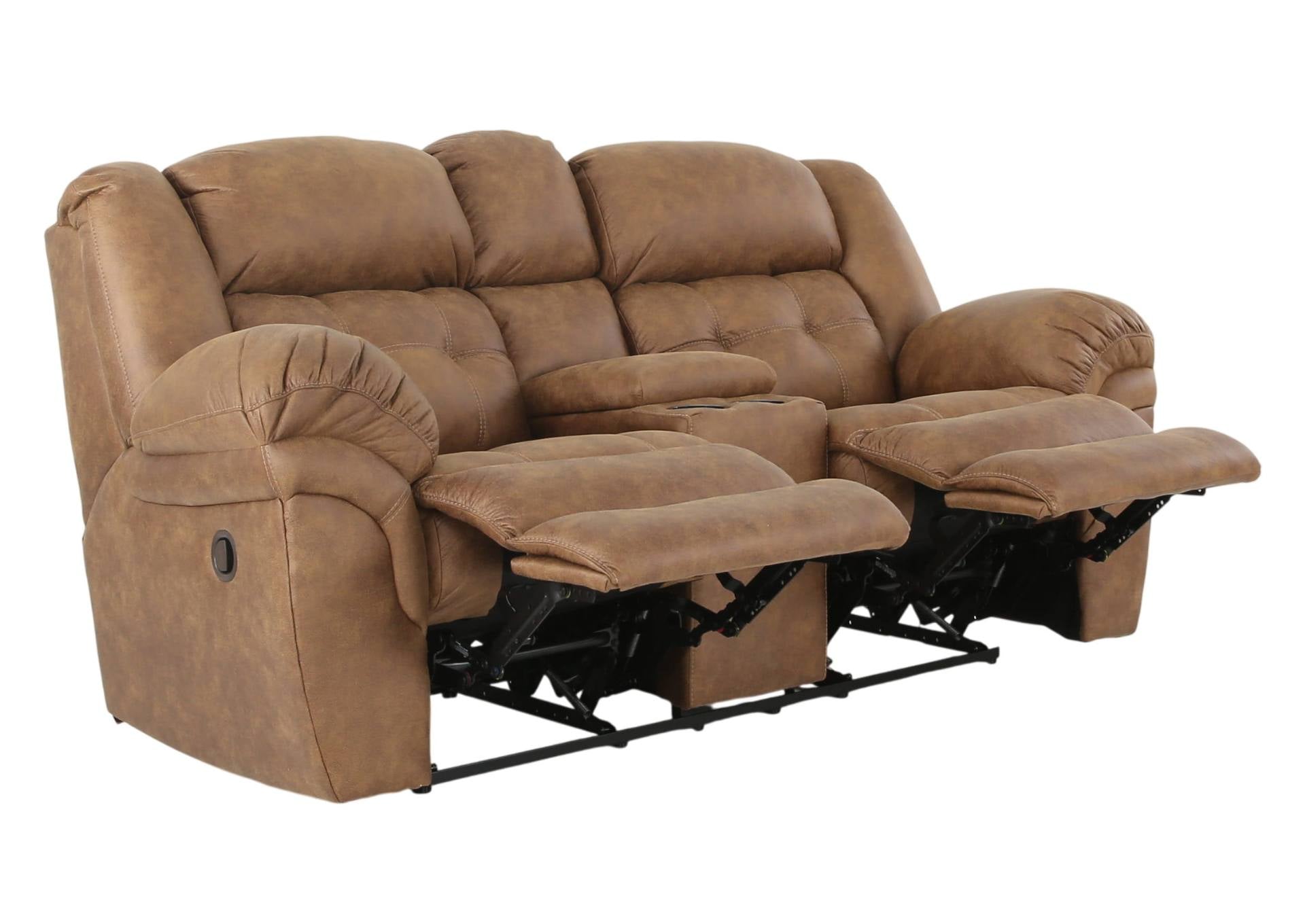 HAYGEN ALMOND RECLINING LOVESEAT WITH CONSOLE - Additional View 2