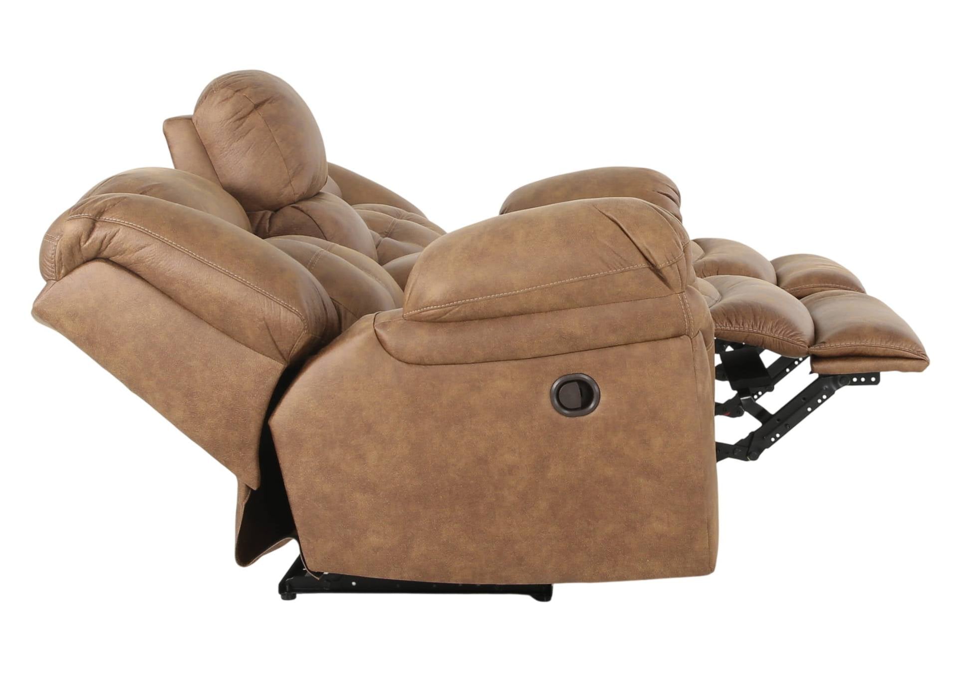 HAYGEN ALMOND RECLINING LOVESEAT WITH CONSOLE - Additional View 3