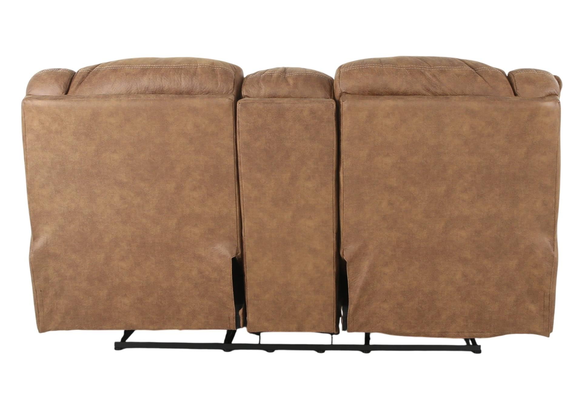HAYGEN ALMOND RECLINING LOVESEAT WITH CONSOLE - Additional View 4