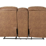 HAYGEN ALMOND RECLINING LOVESEAT WITH CONSOLE - Additional View 4