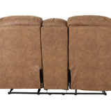 HAYGEN ALMOND RECLINING LOVESEAT WITH CONSOLE - Additional View 4