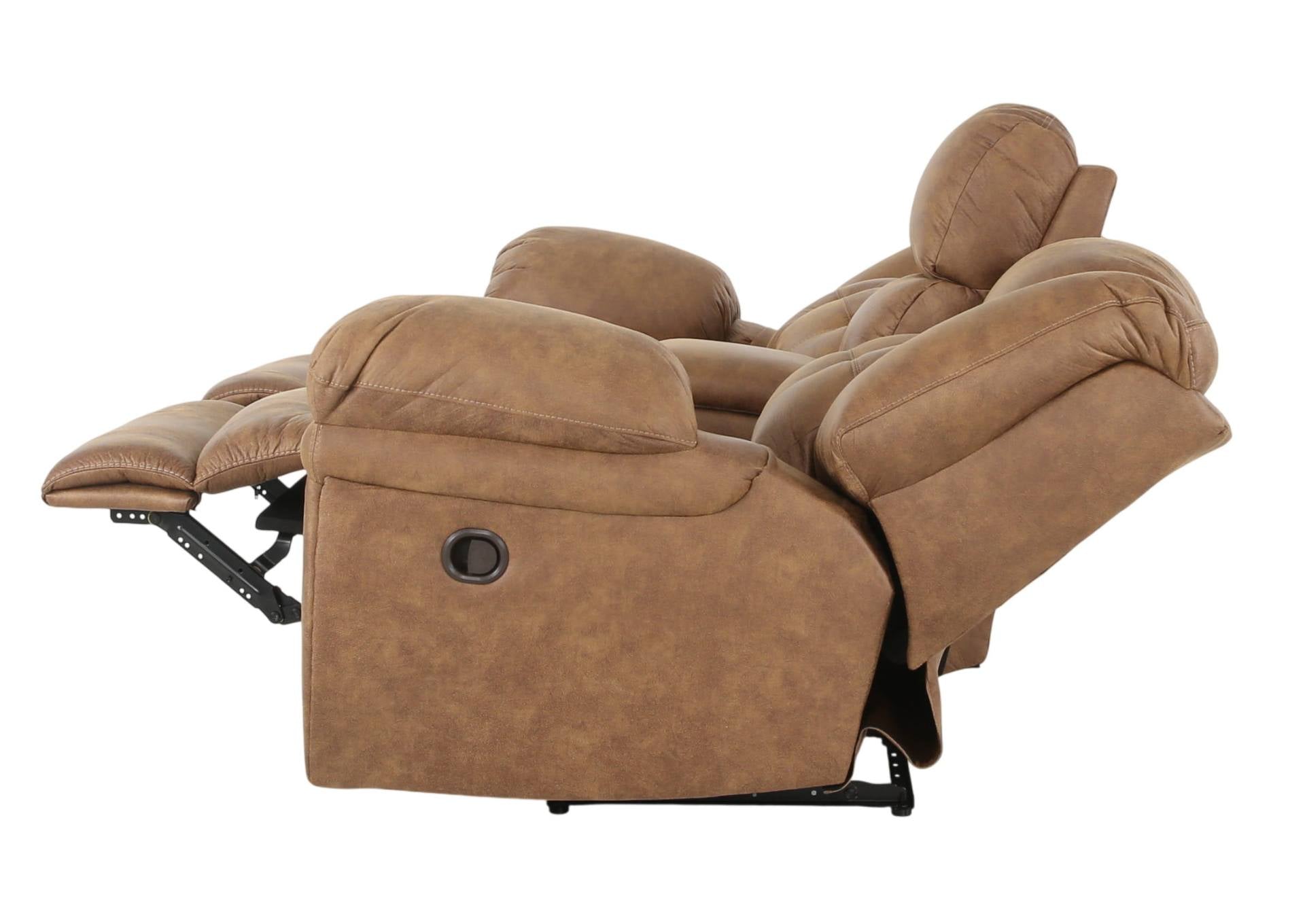 HAYGEN ALMOND RECLINING LOVESEAT WITH CONSOLE - Additional View 5