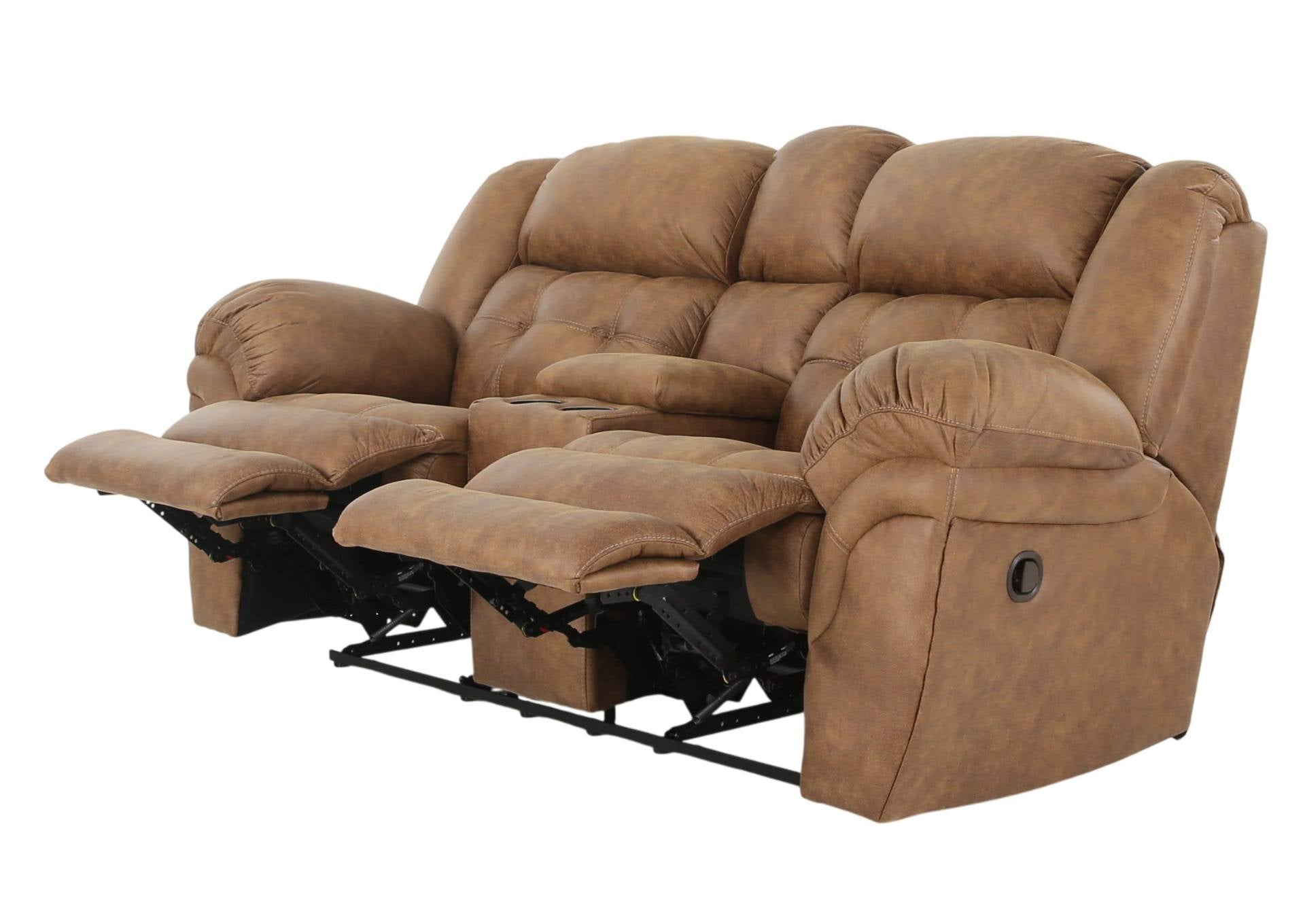HAYGEN ALMOND RECLINING LOVESEAT WITH CONSOLE - Additional View 6