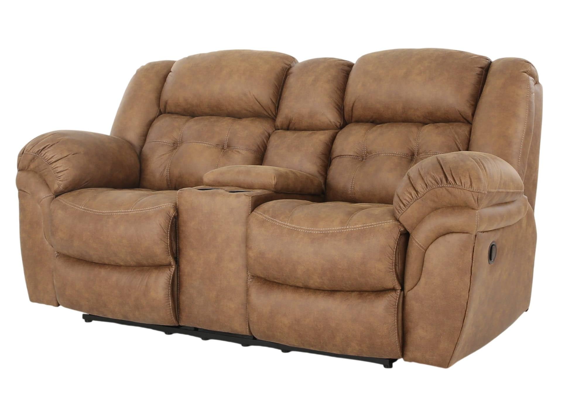 HAYGEN ALMOND RECLINING LOVESEAT WITH CONSOLE - Additional View 7