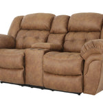 HAYGEN ALMOND RECLINING LOVESEAT WITH CONSOLE - Additional View 7