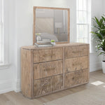 International Furniture Direct - Riverbend Dresser - Light - Light Brown Wood - Dresser & Mirror - Additional View 1