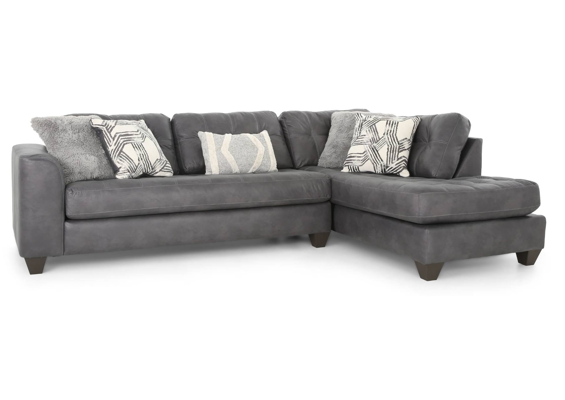Crow 2 Piece Sectional - Pewter - Additional View 3