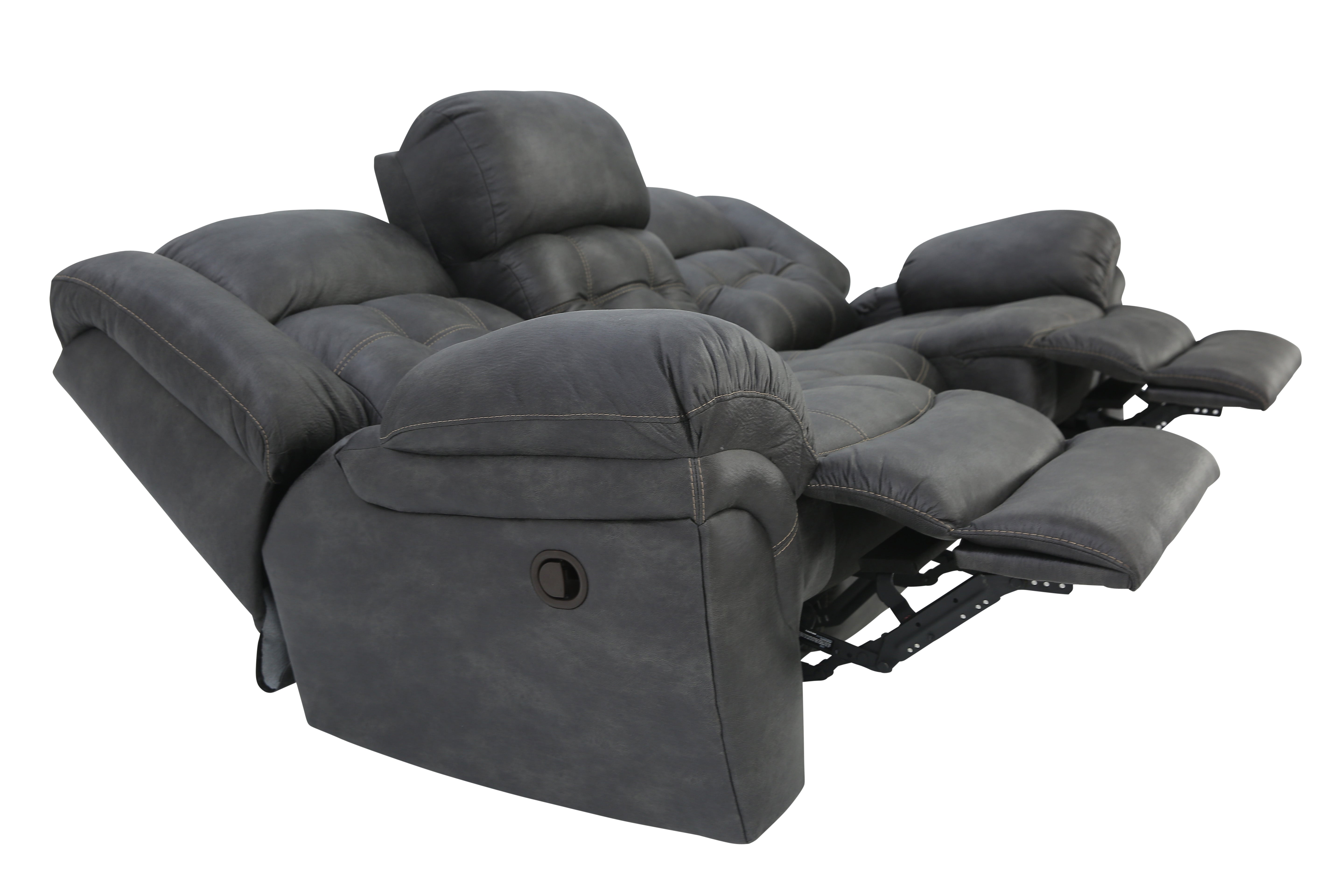 Haygen Reclining Sofa - Charcoal - Additional View 3