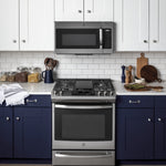 GE STAINLESS STEEL 1.9CU OVER THE RANGE MICROWAVE - Pearl Silver|Black - Microwaves - Additional View 4