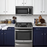 GE STAINLESS STEEL 1.9CU OVER THE RANGE MICROWAVE - Pearl Silver|Black - Microwaves - Additional View 4