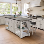International Furniture Direct - STONE KITCHEN ISLAND - Beige|Dark Gray Wood - Islands & Carts - Additional View 2