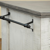 International Furniture Direct - STONE KITCHEN ISLAND - Beige|Dark Gray Wood - Islands & Carts - Additional View 3