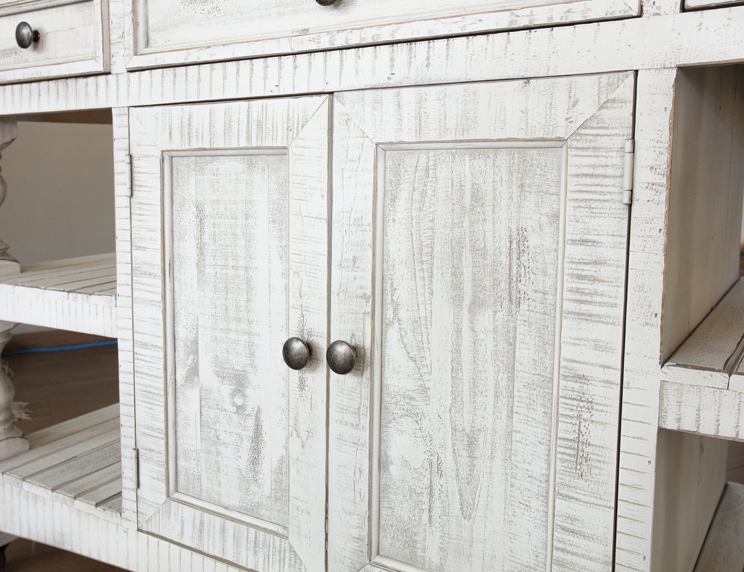 International Furniture Direct - STONE KITCHEN ISLAND - Beige|Dark Gray Wood - Islands & Carts - Additional View 7