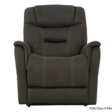 GUNMETAL LAYFLAT LIFT RECLINER