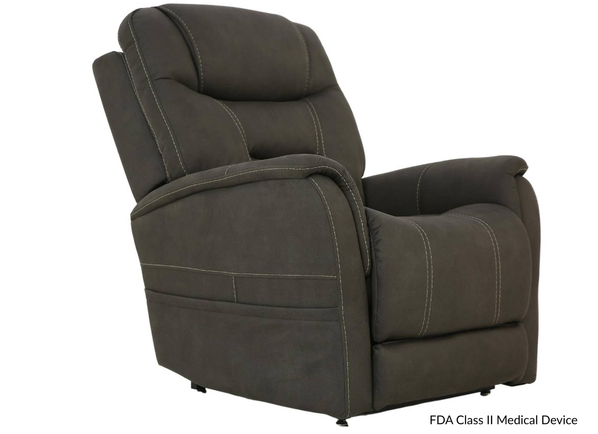 GUNMETAL LAYFLAT LIFT RECLINER - Additional View 1